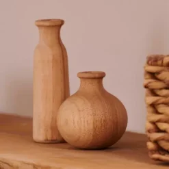 Jarras-CASA Rubberwood Jarra Deco Natural