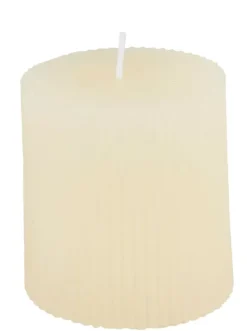 Velas-CASA Rustic Vela Rib Marfim Branco