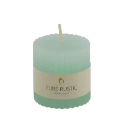 Velas-CASA Rustic Vela Rib Menta Verde