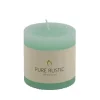 Velas-CASA Rustic Vela Rib Menta Verde