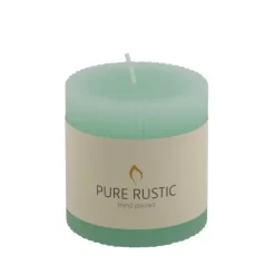 Velas-CASA Rustic Vela Rib Menta Verde