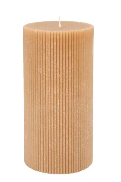 Velas-CASA Rustic Vela Rib Ocre Amarelo