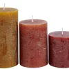 Velas-CASA Rustic Velas Conjunto De 3 Castanho, Vermelho, Verde Diversas Cores