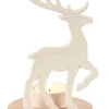 Suportes Para Velas Para Lamparinas-CASA Scandy Deer Porta-Vela Para Lamparina Branco, Natural