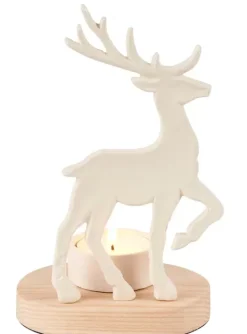 Suportes Para Velas Para Lamparinas-CASA Scandy Deer Porta-Vela Para Lamparina Branco, Natural