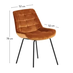 Cadeiras Sala Jantar-CASA Silka Cadeira Sala De Jantar Preto, Castanho