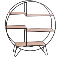 Estantes De Parede-CASA Sirkel Estante De Parede Preto, Natural