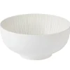 Tigelas-CASA Soulstripes Ivory Tigela Marfim Branco