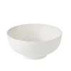 Tigelas-CASA Soulstripes Ivory Tigela Marfim Branco