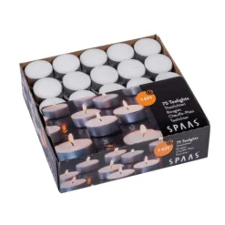 Velas-CASA Spaas 75 Velas Para Lamparinas Branco