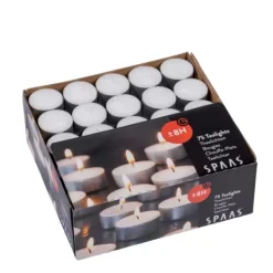 Velas-CASA Spaas Vela Para Lamparinas Conjunto De 75 Branco