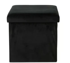 Pufes De Arrumação-CASA Stor Pufe Articulado De Arrumar Preto