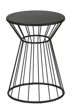 Mesas De Apoio-CASA Strapes Mesa Auxiliar Preto