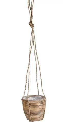 Vasos Para Pendurar-CASA Stripe Vaso De Pendurar Natural