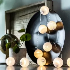 Grinaldas Com Luzes-CASA Strung Grinalda Iluminada 10 Leds Branco