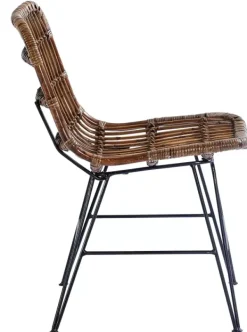 Cadeiras Sala Jantar-CASA Sumatra Cadeira Sala De Jantar Preto, Castanho