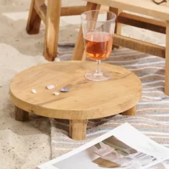 Vasos Em P-CASA Teak Suporte Em P Natural
