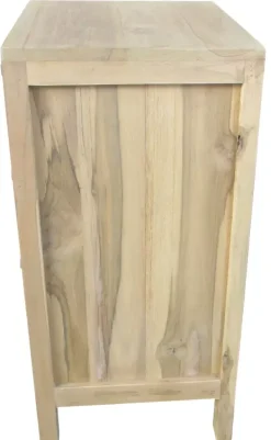 Cómodas-CASA Teck C Moda De 3 Gavetas Natural