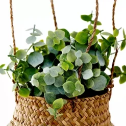 Plantas Artificiais-CASA Terra Planta Em Vaso Branco, Verde