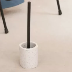 Acessórios Sanita-CASA Terrazzo Escova Sanita Em Suporte Branco