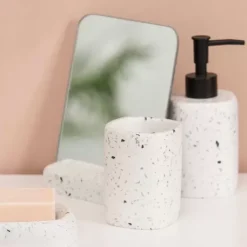 Acessórios De Lavatorio-CASA Terrazzo Suporte Escova De Dentes Branco