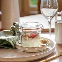 Boiões-CASA Terrine Frasco Com Tampa De Press O Transparente