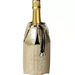 Acessórios De Vinho-CASA Vacuvin Capa De Refrigera O Dourado