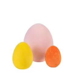 Figuras Deco-CASA Velvet Ovo Decorativo Rosa