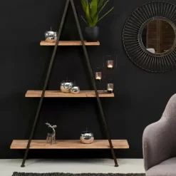 Estantes De Parede-CASA Vermont Estante De Parede Preto, Natural