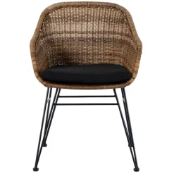 Cadeiras Sala Jantar-CASA Vienna Cadeira De Sala De Jantar Preto, Natural