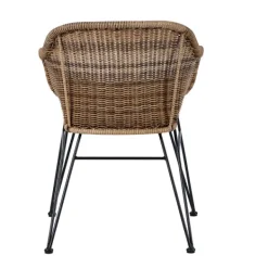 Cadeiras Sala Jantar-CASA Vienna Cadeira De Sala De Jantar Preto, Natural