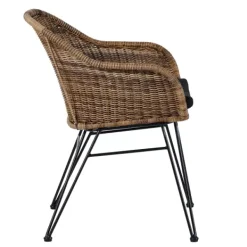 Cadeiras Sala Jantar-CASA Vienna Cadeira De Sala De Jantar Preto, Natural