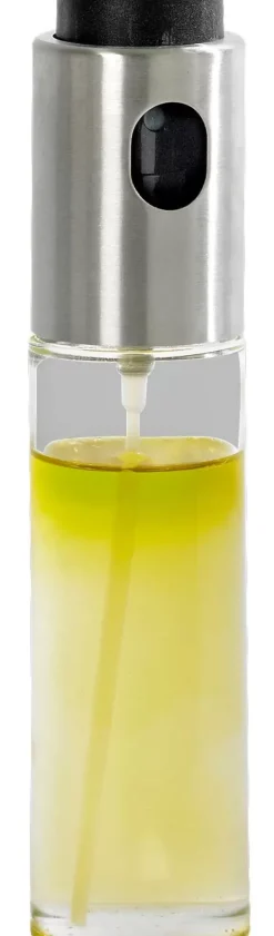 Azeiteiras-CASA Vinaigre Pulverizador Azeite, Vinagre Preto, Prateado, Transparente