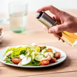 Azeiteiras-CASA Vinaigre Pulverizador Azeite, Vinagre Preto, Prateado, Transparente