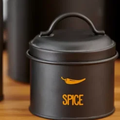 Potes Para Ervas-CASA Vira Caixa De Conserva O Para Ervas Preto