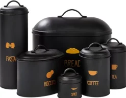 Caixas De Alimentos-CASA Vira Caixa De Conserva O Para Bolachas Preto