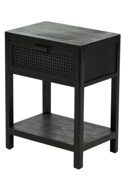 Cómodas-CASA Webster Mesa De Cabeceira Preto