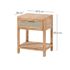 Cómodas-CASA Webster Mesa De Cabeceira Natural