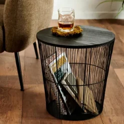 Mesas De Apoio-CASA Wiras Mesa Auxiliar Preto