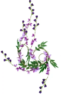 Ramos Artificiais-CASA Wisteria Grinalda Verde, Roxo, Roxo Claro