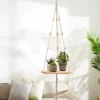 Vasos Para Pendurar-CASA Woody Mesa Para Plantas Para Pendurar Natural