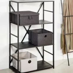 Estantes De Parede-CASA Xavier Estante De Parede Preto