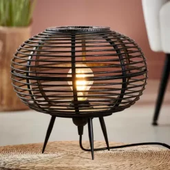 Candeeiros De Mesa-CASA Zanzi Candeeiro De Mesa E27 Preto