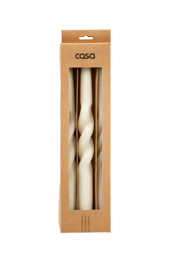 Spiral Conjunto De 3 Velas Creme>CASA Flash Sale