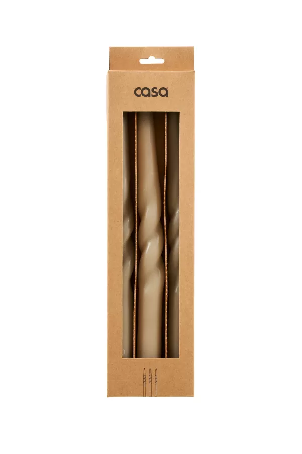 Spiral Conjunto De 3 Velas Taupe>CASA Best